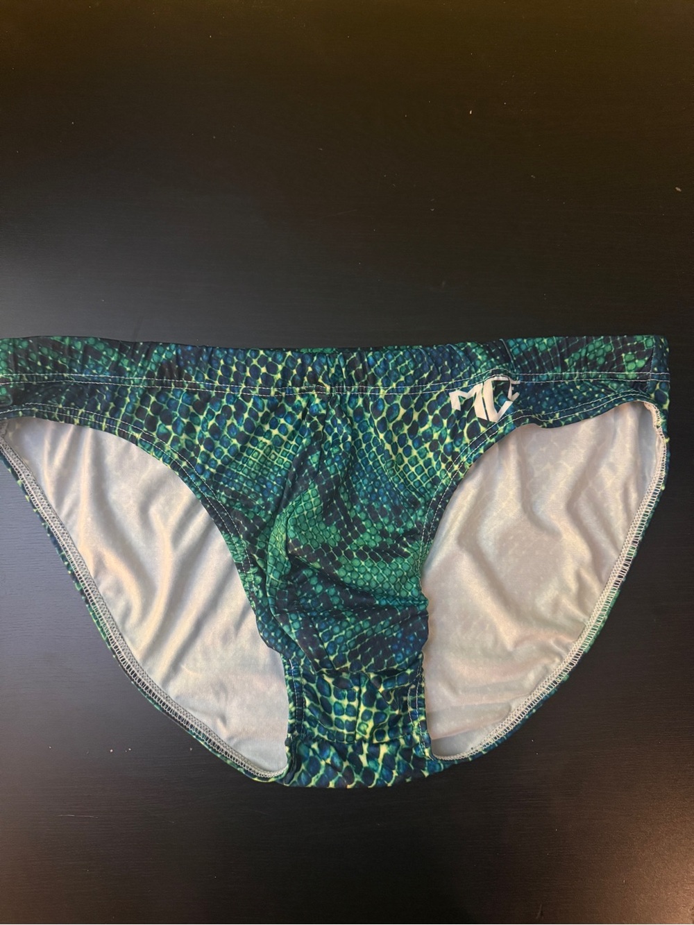 MCE Men’s Swim Brief - Green Scale Print